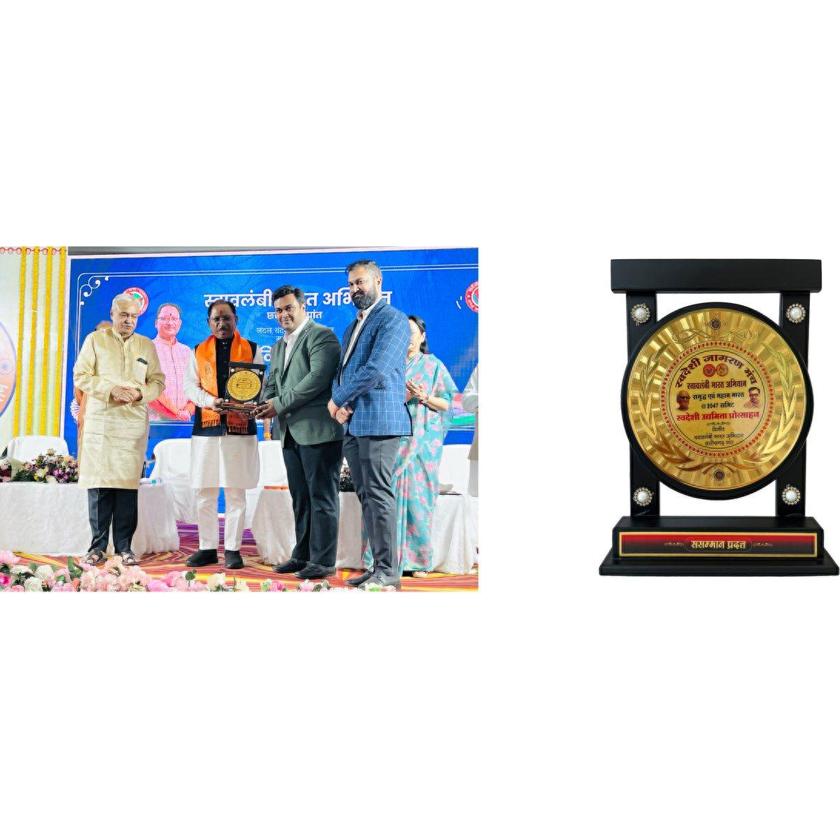 Arham Technologies receiving the Make in India award